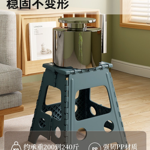 加厚折曡凳塑膠可攜式椅子戶外馬紥家用餐桌折凳成人板凳吃飯高凳子