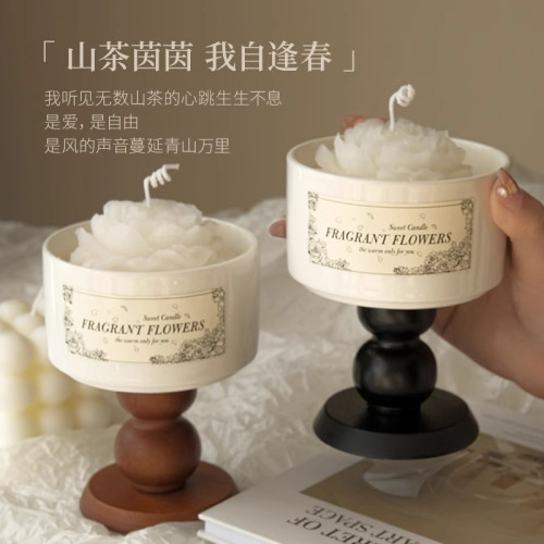 玉茗】山茶花香薰蠟燭禮盒生日新婚伴手禮物送女生朋友家用臥室內