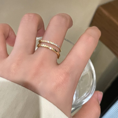 小紅書同款戒指女指環小衆高級設計感食指戒個性簡約百搭手飾批發