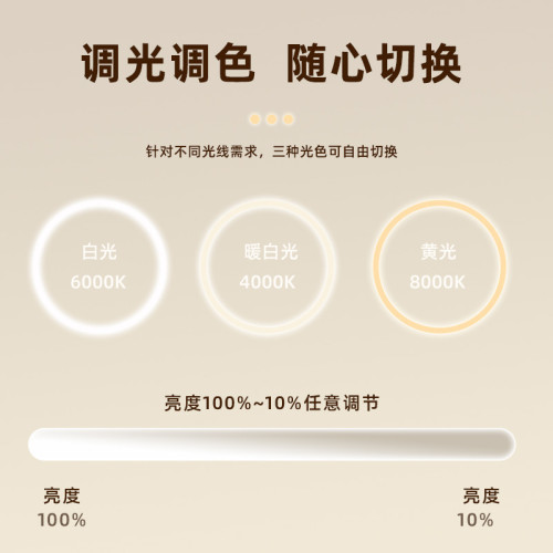 雲朵化妝鏡桌上型桌面帶燈梳妝鏡輕奢智能鏡主臥梳妝台鏡子