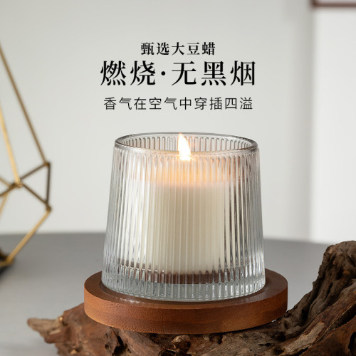 轉轉玻璃盃香薰蠟燭高級感擺件高顔值鏇轉盃家居裝飾生日伴手禮物