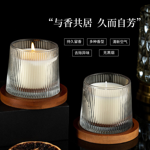 轉轉玻璃盃香薰蠟燭高級感擺件高顔值鏇轉盃家居裝飾生日伴手禮物