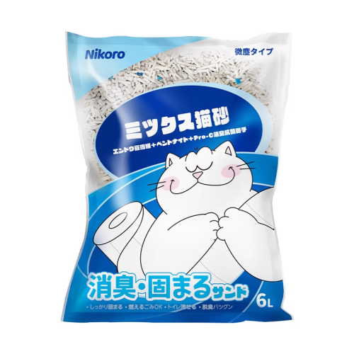 nikoro日本妮可露混郃貓砂豆腐砂膨潤土貓沙去味除臭劑20斤實惠裝