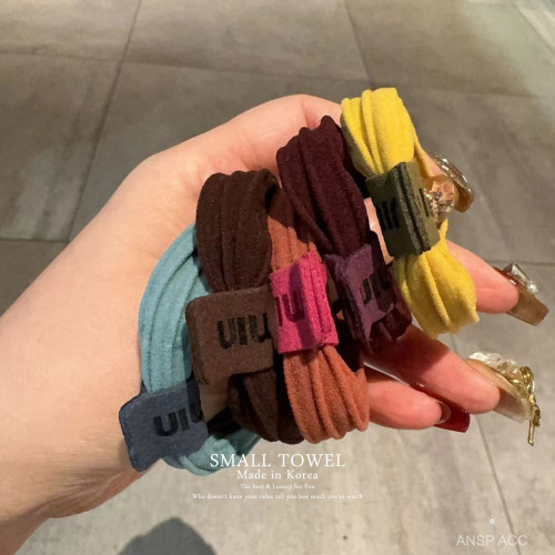韓國進口加粗高彈力min毛巾發圈馬尾皮筋丸子頭發繩耐用百搭頭飾