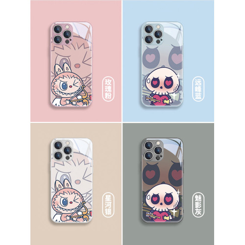情侶labubu蘋果16手機殼iphone15promax泡泡瑪特14/13拉佈佈12pro骷髏11卡通創意xs男女xr一對8plus玻璃7套