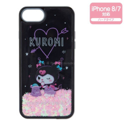 Sanrio Kuromi酷洛米 iPhone 7/8 透明流沙手機殼 睡衣派對