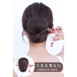 新中式後腦勺漢服古風穿旗袍磐發