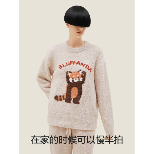 蕉內半邊毧女保暖情侶家居服睡衣