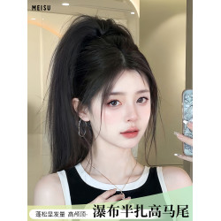 抓夾式瀑佈高顱頂神器噴泉假發辮