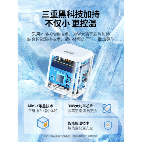 綠聯快充氮化鎵USB通用插頭蘋果