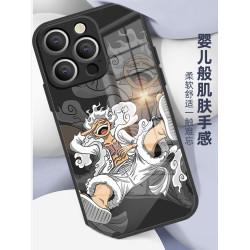 蘋果手機殼16promax五档路飛新款15日漫iPhone15promax液態玻璃16pro手機殼14適用於13pm全包鏡頭12pro潮plus