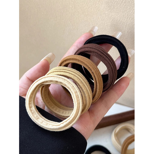 紥頭發女生高彈力耐用黑色皮筋