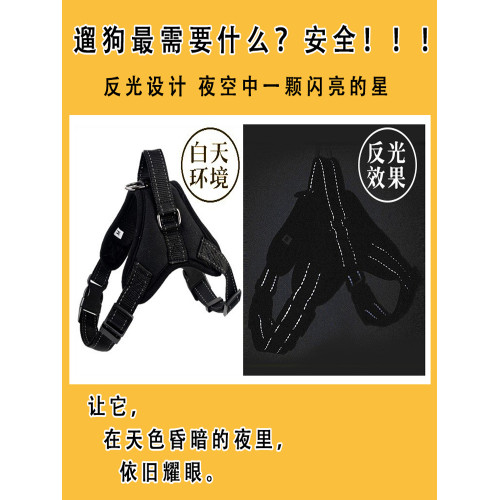 夏天泰迪伸縮胸背2米反光牽引繩