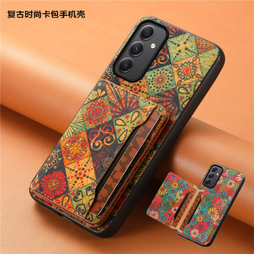 適用a55 case三星a35手機殼galaxy a33手機殼a53插卡包a52s支架a22後蓋a70皮質a20s保護套a32花式a31卡片外套