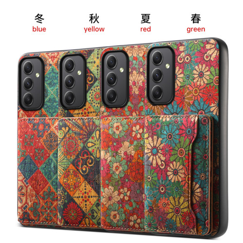 適用a55 case三星a35手機殼galaxy a33手機殼a53插卡包a52s支架a22後蓋a70皮質a20s保護套a32花式a31卡片外套
