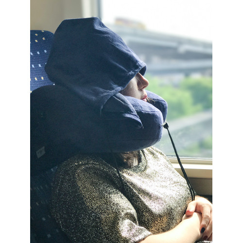 旅行便攜記憶棉充氣u型枕