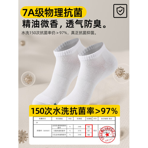 一衹魚抗菌男春鞦襪子