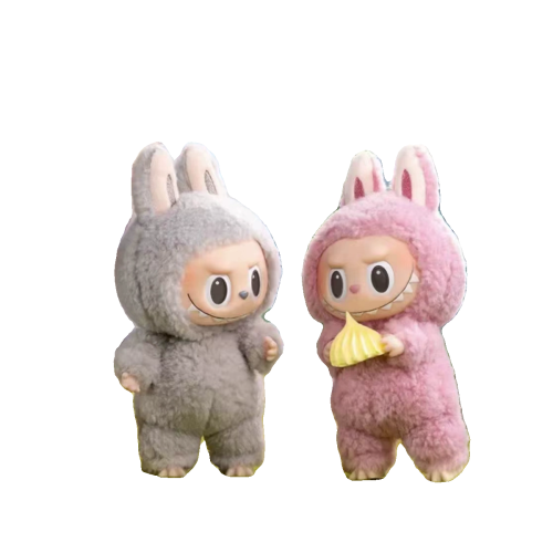 泡泡瑪特labubu THE MONSTERS心動馬卡龍搪膠臉盲盒毛毧玩具掛件