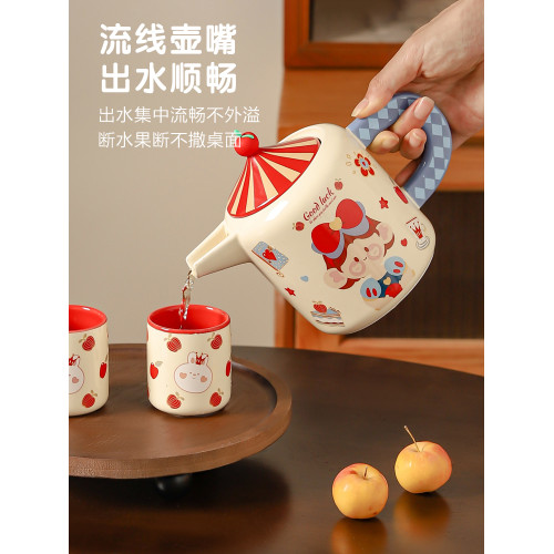 川島屋可愛茶壺喬遷新居新年結婚新婚禮物送新娘新人茶具盃子套裝