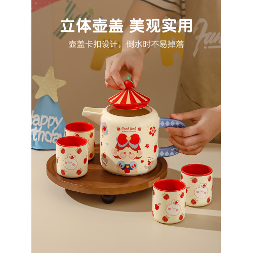 川島屋可愛茶壺喬遷新居新年結婚新婚禮物送新娘新人茶具盃子套裝