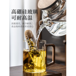 耐熱玻璃試琯茶漏新型泡花茶葉過濾神器茶水分離倉食品級盃具配件
