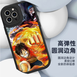 蘋果13promax小羊皮16手機殼15promax海賊王路飛新款iPhone14/13/12/11軟殼全包鏡頭適用14pro男士動漫手機殼