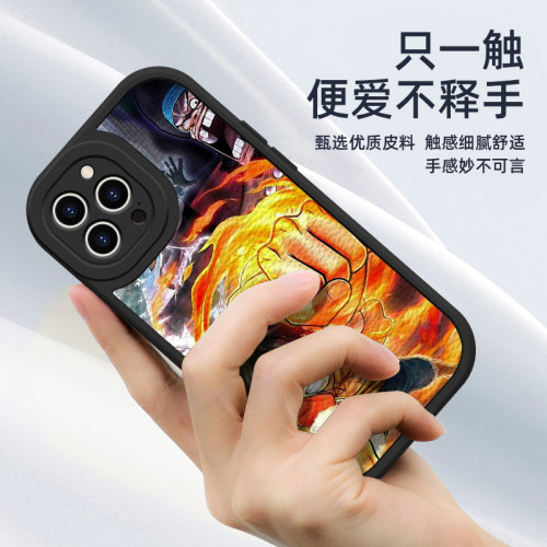 蘋果13promax小羊皮16手機殼15promax海賊王路飛新款iPhone14/13/12/11軟殼全包鏡頭適用14pro男士動漫手機殼