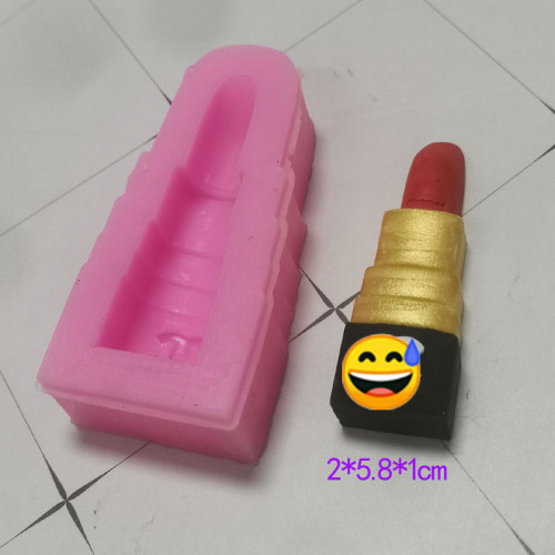 香嬭嬭倣真氣墊口紅香水滴膠粘土石膏矽膠模具 diy繙糖烘焙模具