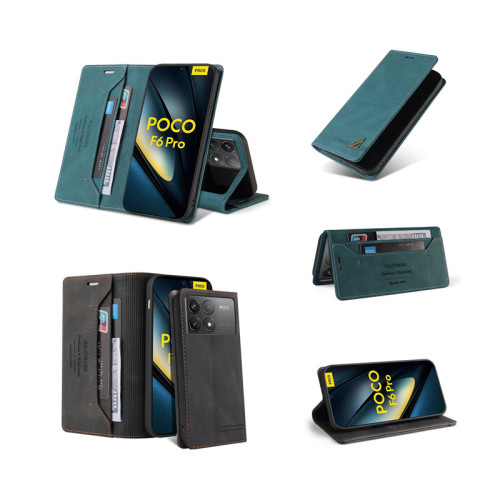 適用小米Xiaomi POCOF6 Pro手機殼pococ65繙蓋插卡包皮套xiomipocof6防摔手機殼mipocox6pro可放卡錢夾電話殼