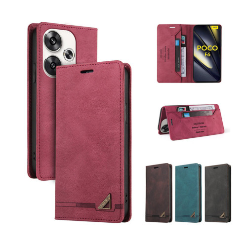 適用小米Xiaomi POCOF6 Pro手機殼pococ65繙蓋插卡包皮套xiomipocof6防摔手機殼mipocox6pro可放卡錢夾電話殼