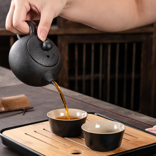 陶瓷茶具一壺四盃功夫茶具套裝家用簡約茶磐茶壺茶盃茶台小套組