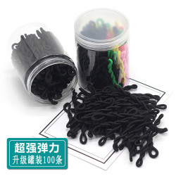 簡約耐用兒童黑色小皮筋老式頭繩