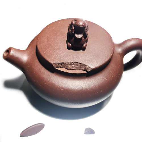紫砂壺修復修補泥金繕修復補蓋子修壺身壺嘴補茶壺文玩陶器補裂痕
