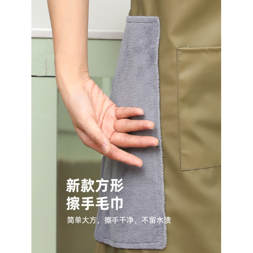 家用廚房防水網紅鞦鼕長袖圍裙