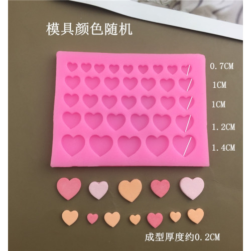 烘焙模具蛋糕甜品台小貼邊三角形星星圓形心形巧克力繙糖矽膠磨具