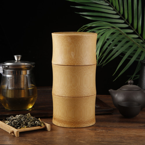 環保健康天然竹制茶葉罐加大密封茶葉桶中式大號小號圓形便攜茶罐