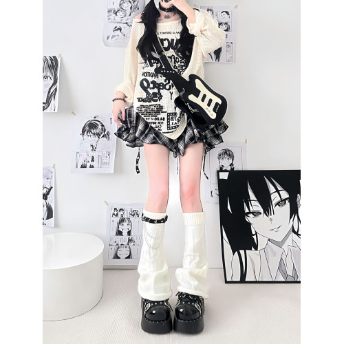 個性鏈條針織襪套女亞文化腿環