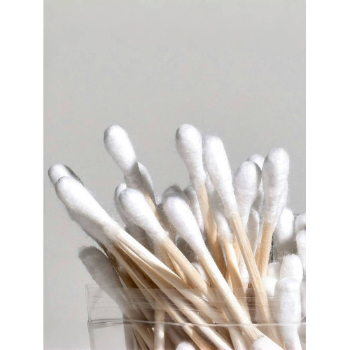 高档家用棉簽雙頭無菌消毒棉棒不掉毛雙圓頭棉簽棒棉簽掏耳朵專用