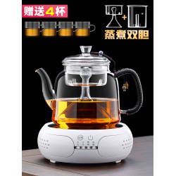 2025新款玻璃煮茶器專用蒸茶壺泡茶一躰養生壺保溫電陶爐家用茶具