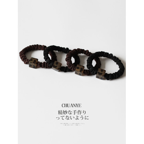 川野豹紋發圈女2023新款網紅氣質發繩橡皮筋高彈力耐用紥頭發頭繩