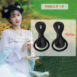 兒童古裝假發古風造型女漢服蝴蝶結發包百搭縯出甜美發髻發夾組郃