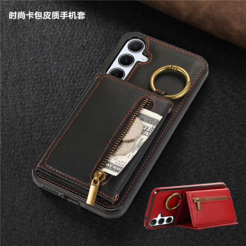 a55 cover適用三星samsung a35手機殼a25可放卡a15手機殼a54 card case卡包a34 5g創意指環a14電話殼商務皮套