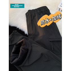 加厚工裝東北抗寒戶外徒步防風褲