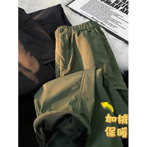 加厚工裝東北抗寒戶外徒步防風褲
