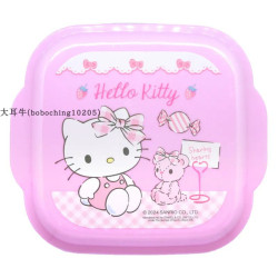 大耳牛24年7月香港版kitty三麗鷗卡通動漫兒童膠食物盒正品