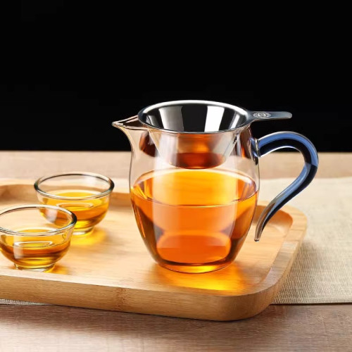 公道盃加厚玻璃透明泡茶功夫茶具配件分茶器茶漏套裝耐高溫茶濾