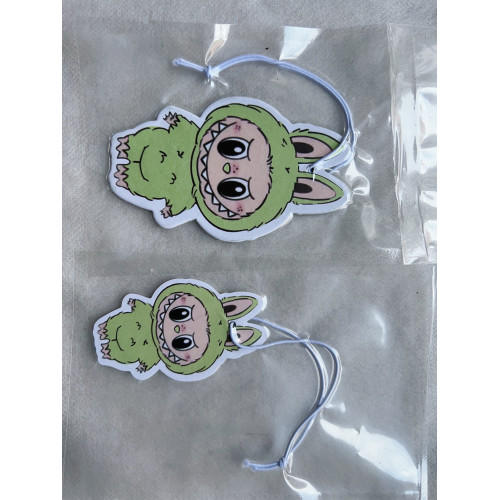 新款卡通香片泡泡瑪特拉佈佈labubu汽車香片車載香薰片掛件裝飾