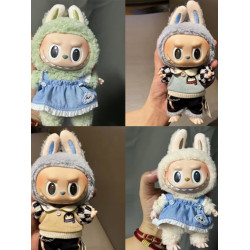 labubu盲盒著替棉花娃娃衣服20cm娃衣泡泡瑪特公仔衣服著替配飾