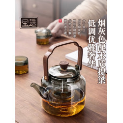 煮茶壺2025新款泡茶家用電陶爐圍爐耐高溫蒸煮專用提梁玻璃燒水壺
