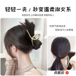 可拆卸鯊魚夾假發花苞頭2022年新款發夾女倣真發嬾人丸子頭假發女